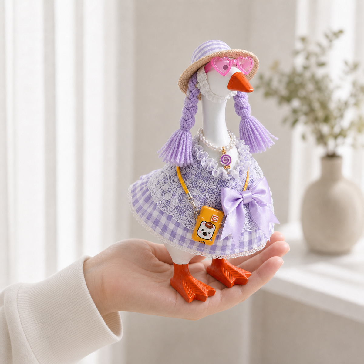 Little Honk lavender picnic outfit back view