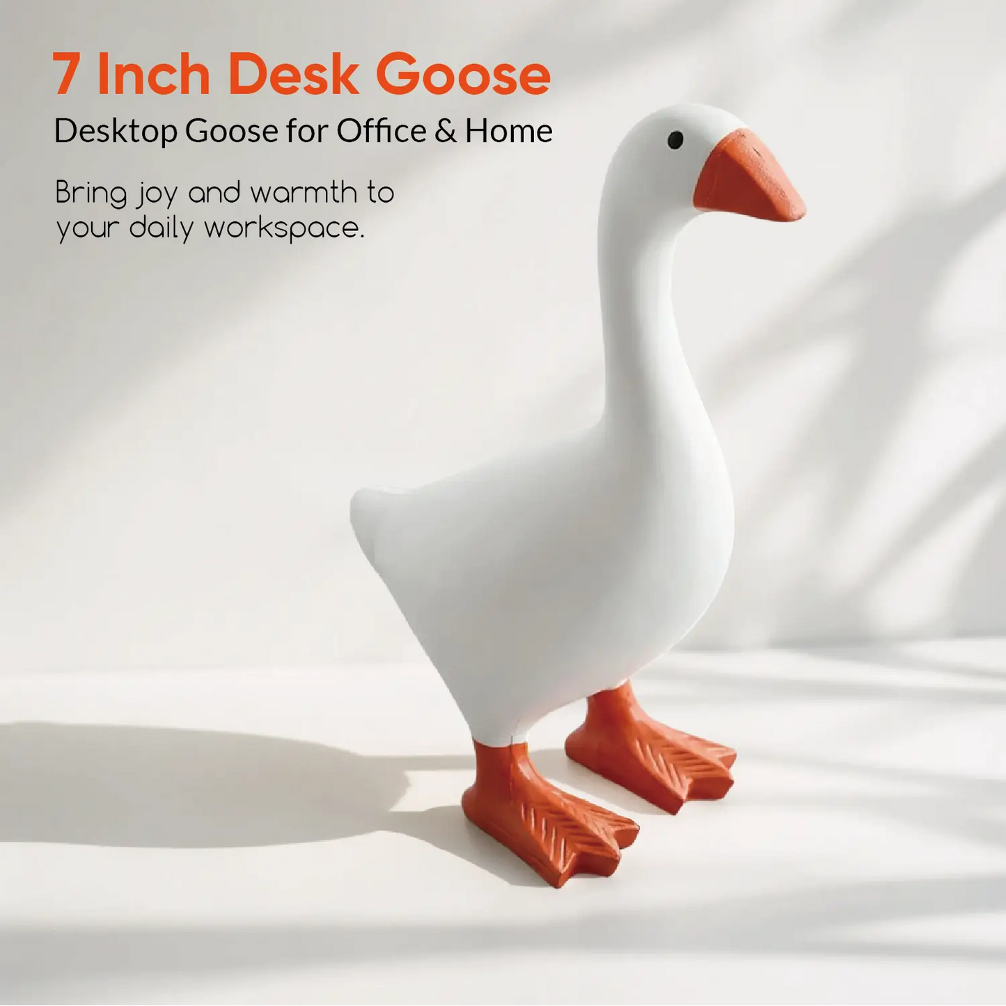 Desk Goose 7 inch, Mini Desktop Goose Statue Decor for Living Room Bedroom Bookshelf Coffe Table and Office Display